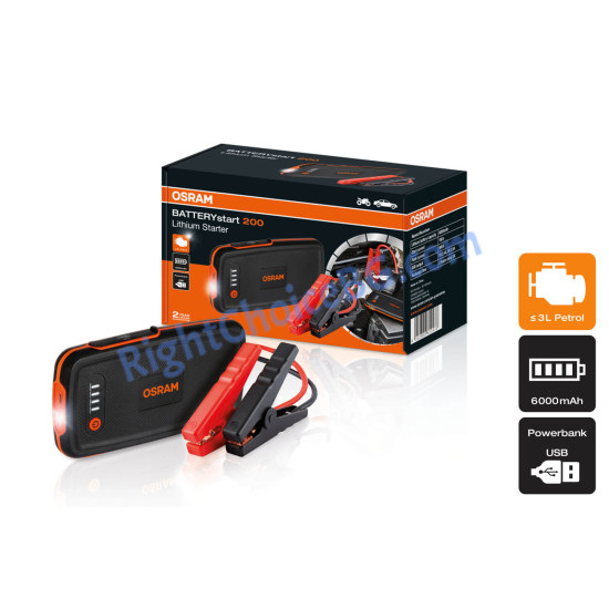 Външна батерия Osram Batterystart 200 / Power Bank за стартиране на двигателя