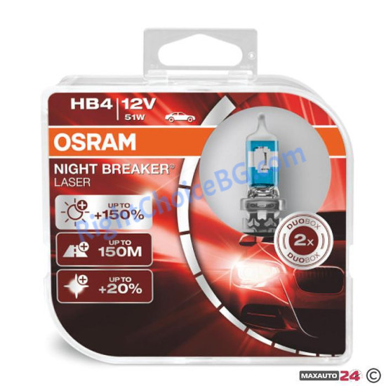 Халогенни крушки Osram Night Breaker Laser  HB4 / 9006 2бр/к-т