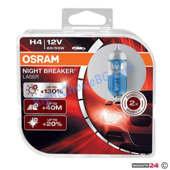 Халогенни крушки Osram Night Breaker Laser H4 2бр/к-т