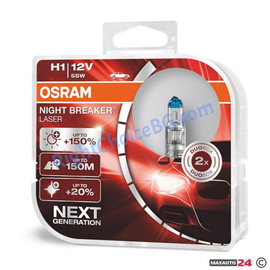 Халогенни крушки Osram Night Breaker Laser H1 2бр/к-т