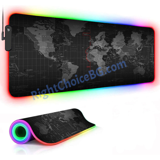 Подложка за мишка World Map RGB, Размер 80х30см Подложка за мишка World Map RGB, Размер 80х30см