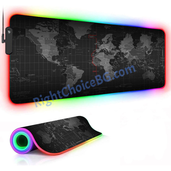 Подложка за мишка World Map RGB, Размер 80х30см