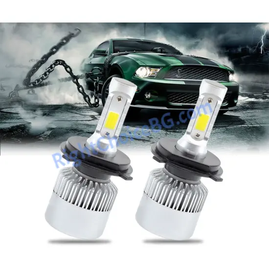 COB HIGH Усилени S2 LED крушки 72W 6500K, 2 броя лед в комплект, 12V/24V COB HIGH Усилени S2 LED крушки 72W 6500K, 2 броя лед в комплект, 12V/24V