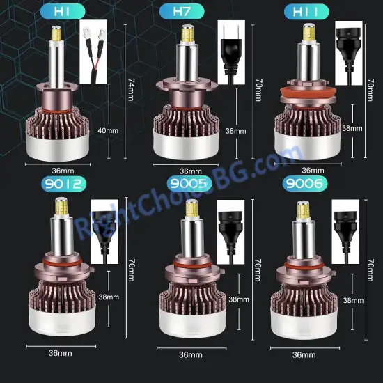 360 Cree LED крушки 80W 6500K SUPER HIGH POWER, 2 броя лед в комплект, 12V/24V 360 Cree LED крушки 80W 6500K SUPER HIGH POWER, 2 броя лед в комплект, 12V/24V