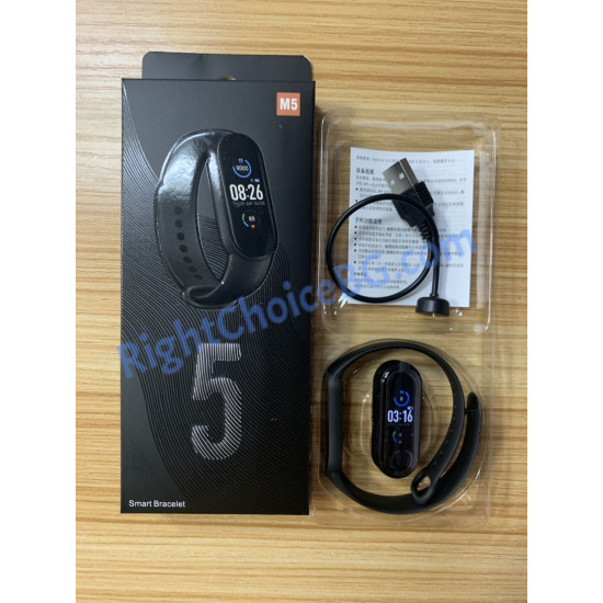 Смарт гривна часовник M5 Черен, Фитнес гривна, Smart Watch Bluetooth Смарт гривна часовник M5 Черен, Фитнес гривна, Smart Watch Bluetooth