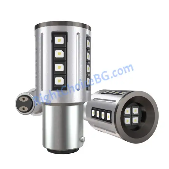 Висок клас LED, P21 P21W 1156 BA15S, 12V, 6000K, Canbus, 2 бр в к-т Висок клас LED, P21 P21W 1156 BA15S, 12V, 6000K, Canbus, 2 бр в к-т