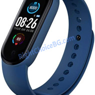 Смарт гривна часовник M5 Тъмно син, Фитнес гривна, Smart Watch Bluetooth