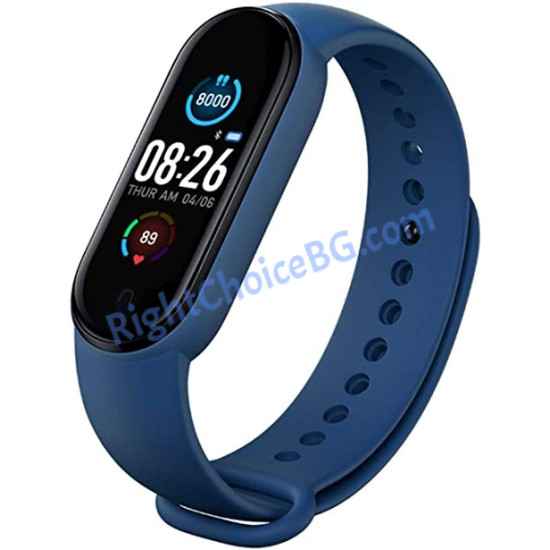 Смарт гривна часовник M5 Тъмно син, Фитнес гривна, Smart Watch Bluetooth Смарт гривна часовник M5 Тъмно син, Фитнес гривна, Smart Watch Bluetooth