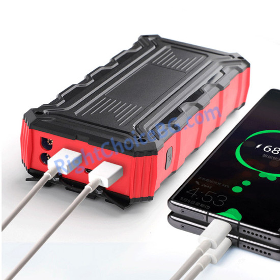 Външна батерия R26, стартер за автомобил, джъмпер, jump starter, 25000 mAh