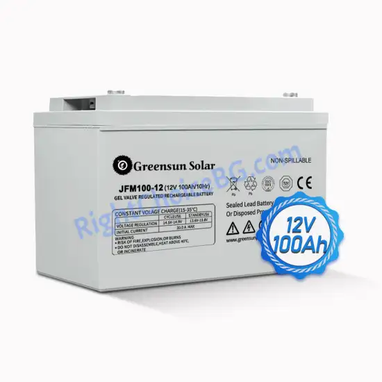 Гелов Тягов Акумулатор 100Ah Greensun GEL AGM 12V Гелов Тягов Акумулатор 100Ah Greensun GEL AGM 12V