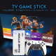 Безжична ретро конзола Game Stick M15 – 30 000+ игри, 64GB, 9 емулатора, HDMI 4K, 2× безжични контролера