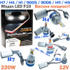 Висока мощност! LED Крушки F10 220W, 6000K, 2 броя лед в комплект, 12V 24V